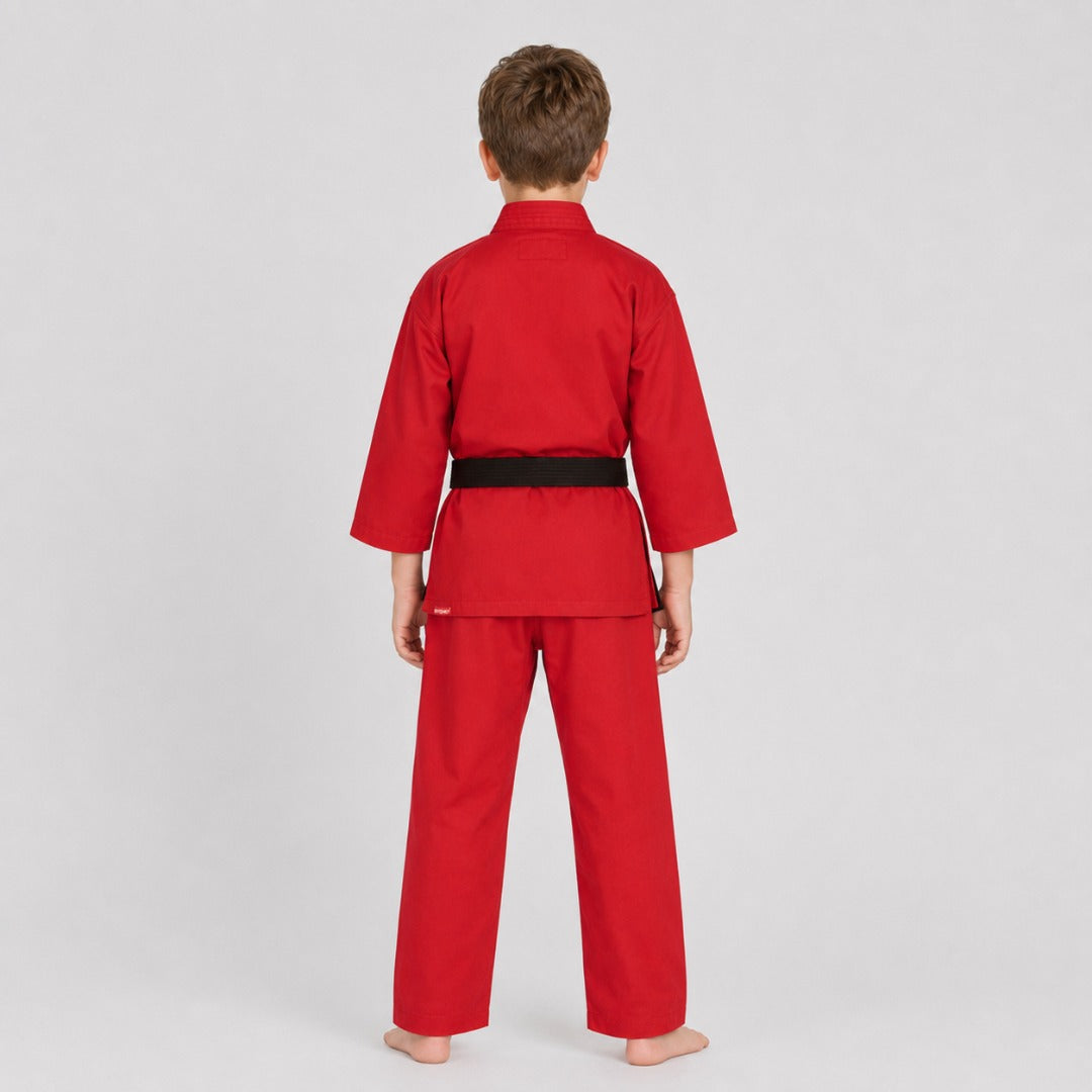 Red Bytomic Red Label V-Neck Kids Martial Arts Uniform