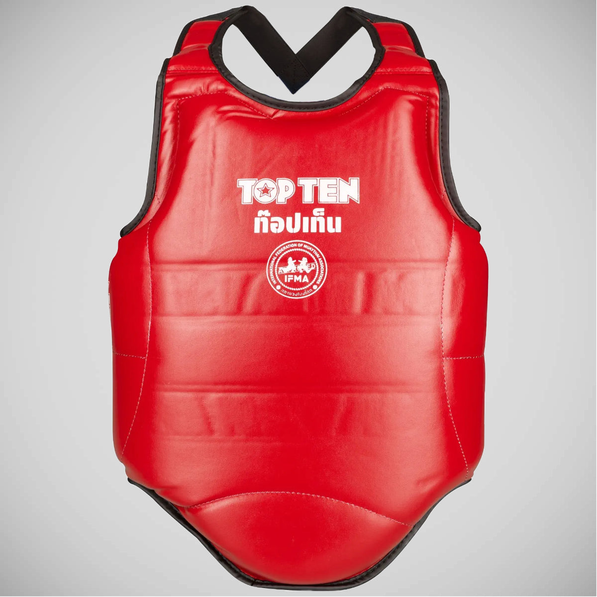 Red Top Ten Jot Muay IFMA Chest Guard