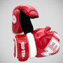 Red/White Top Ten Glossy Block Pointfighter Gloves