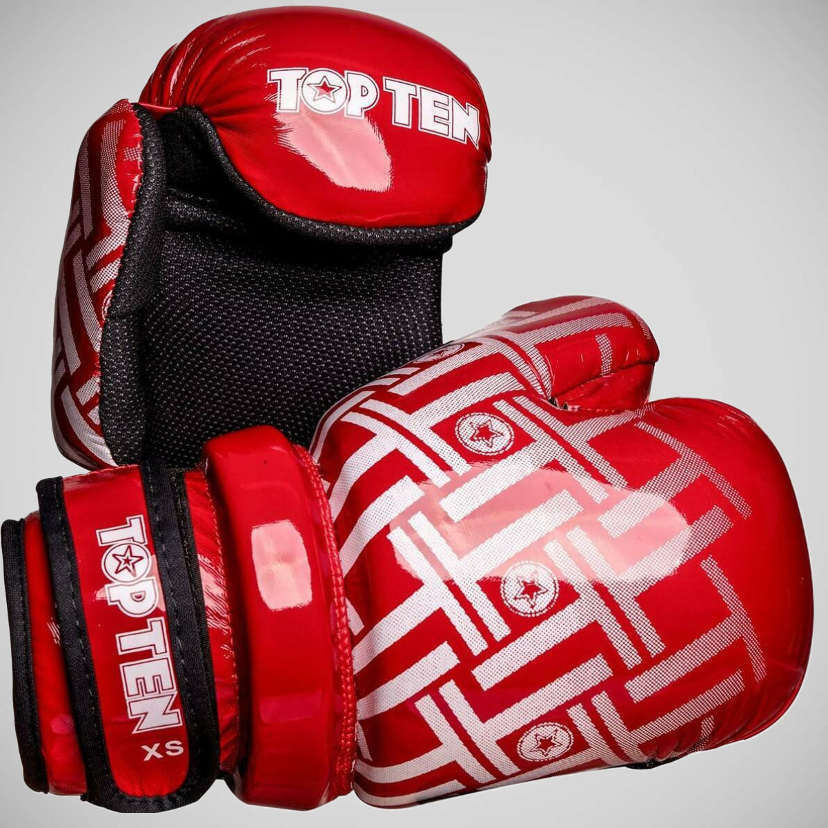 Red/White Top Ten Superlight Prism Glossy Pointfighter Gloves