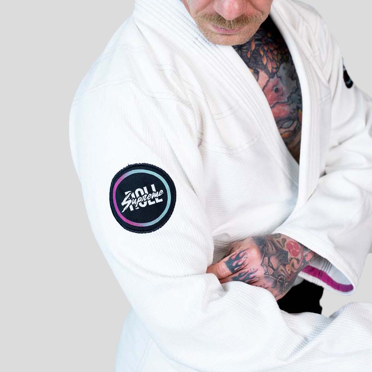 Roll Supreme The Low Key BJJ Gi White