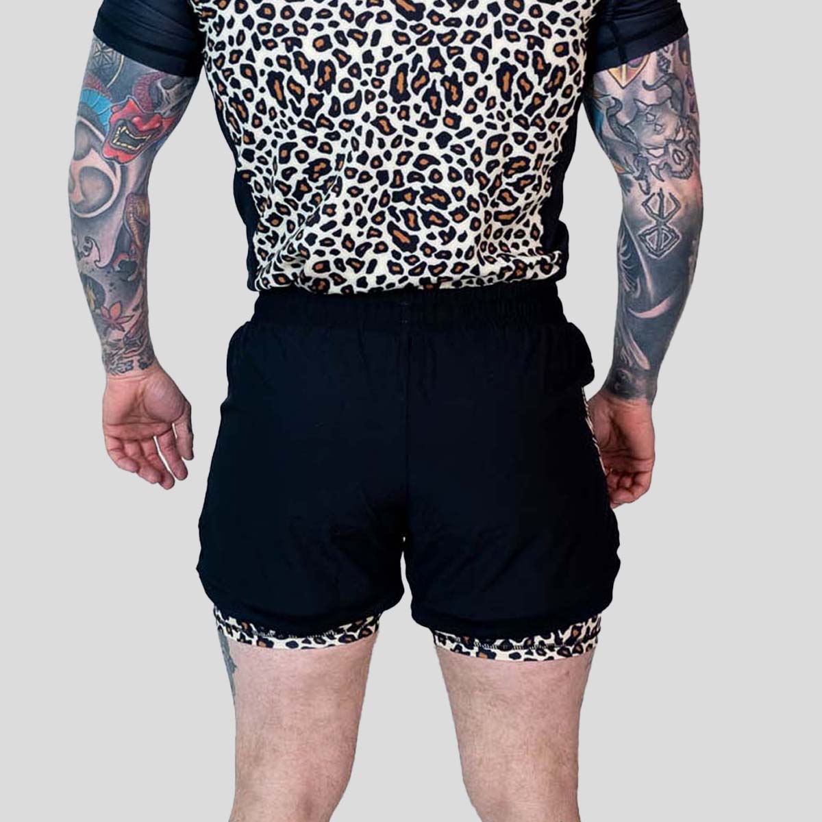 Roll Supreme The Butcher 2 in 1 Jiu Jitsu Shorts Yellow/Brown