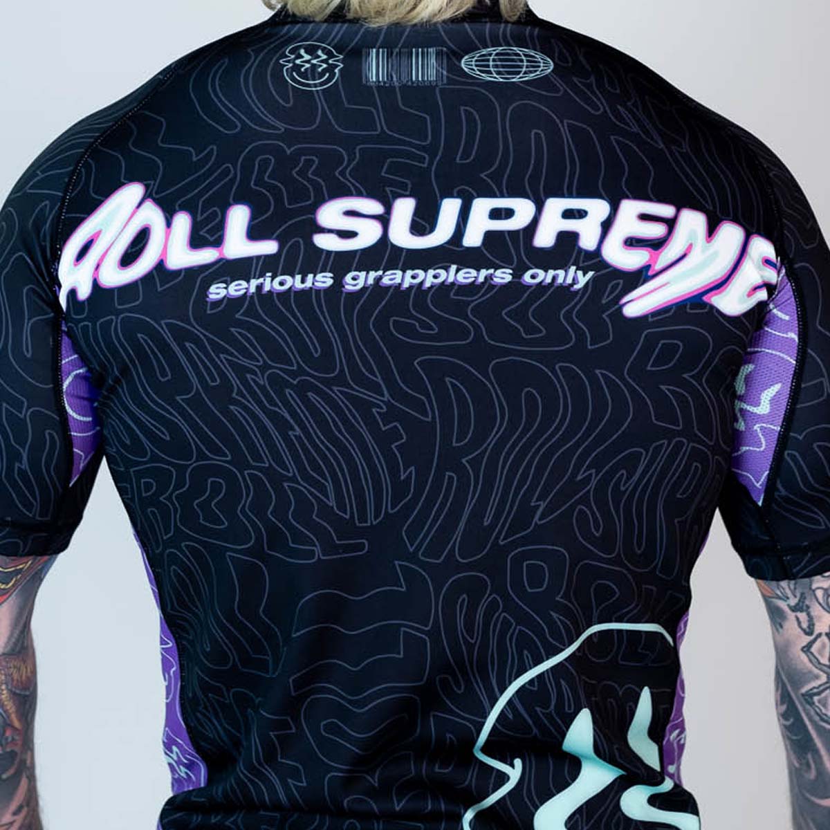 Roll Supreme The Rave Ultraviolet Brain Freeze Short Sleeve Rash Guard