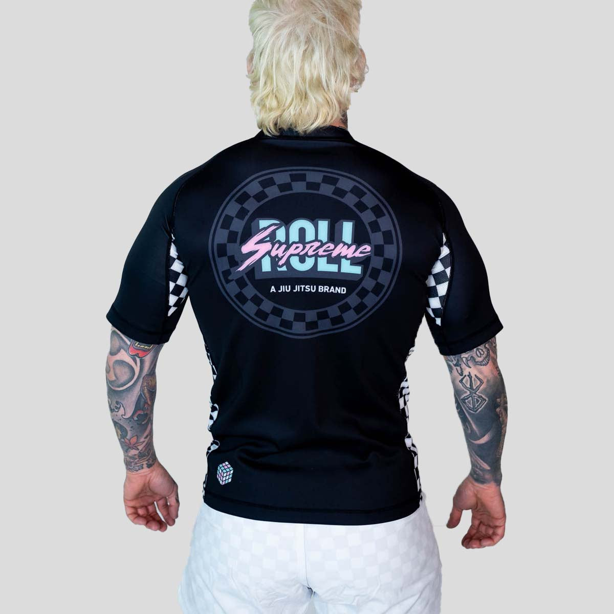 Roll Supreme The Finisher Short Sleeve Rash Guard Black/White