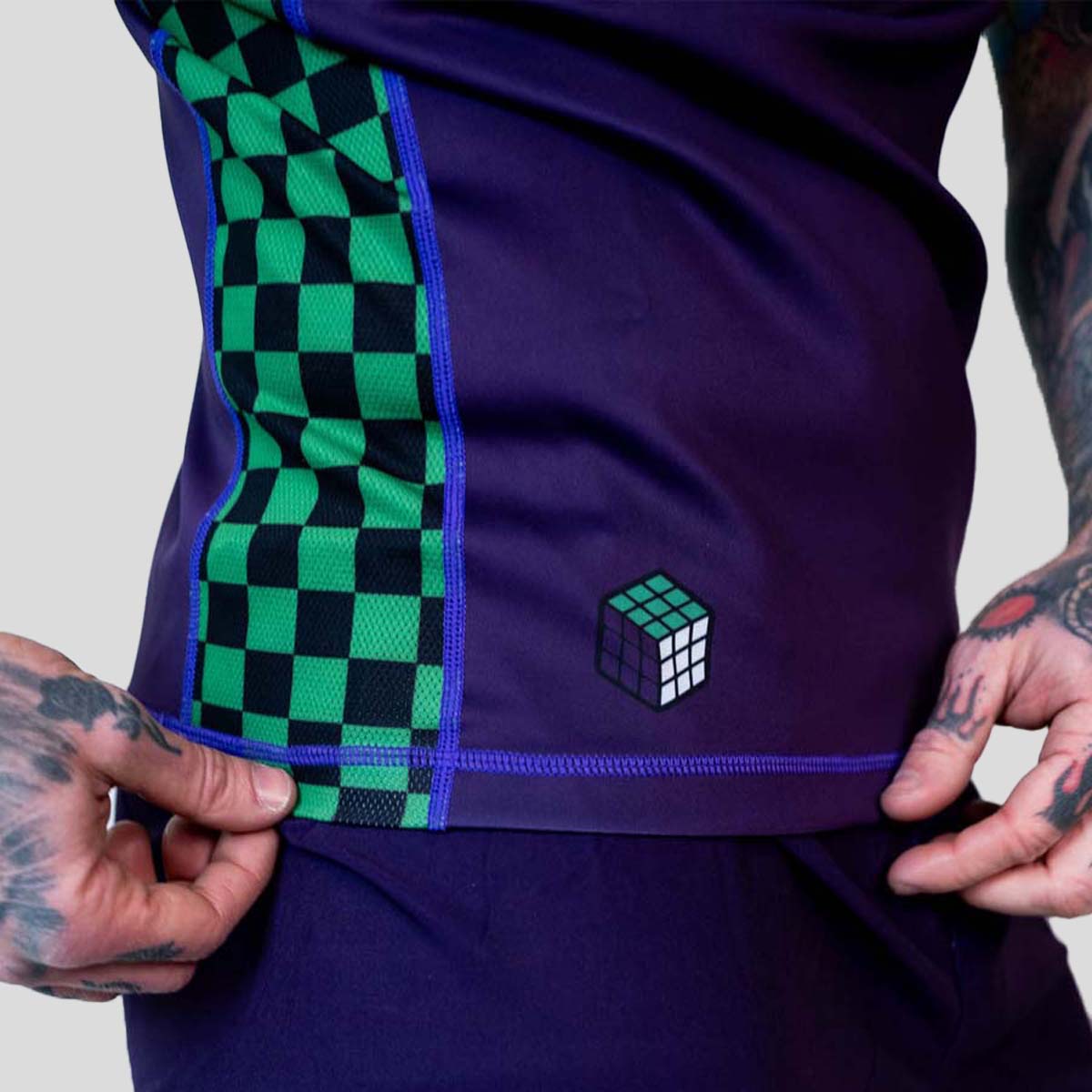 Roll Supreme The Finisher Short Sleeve Rash Guard Purple/Green