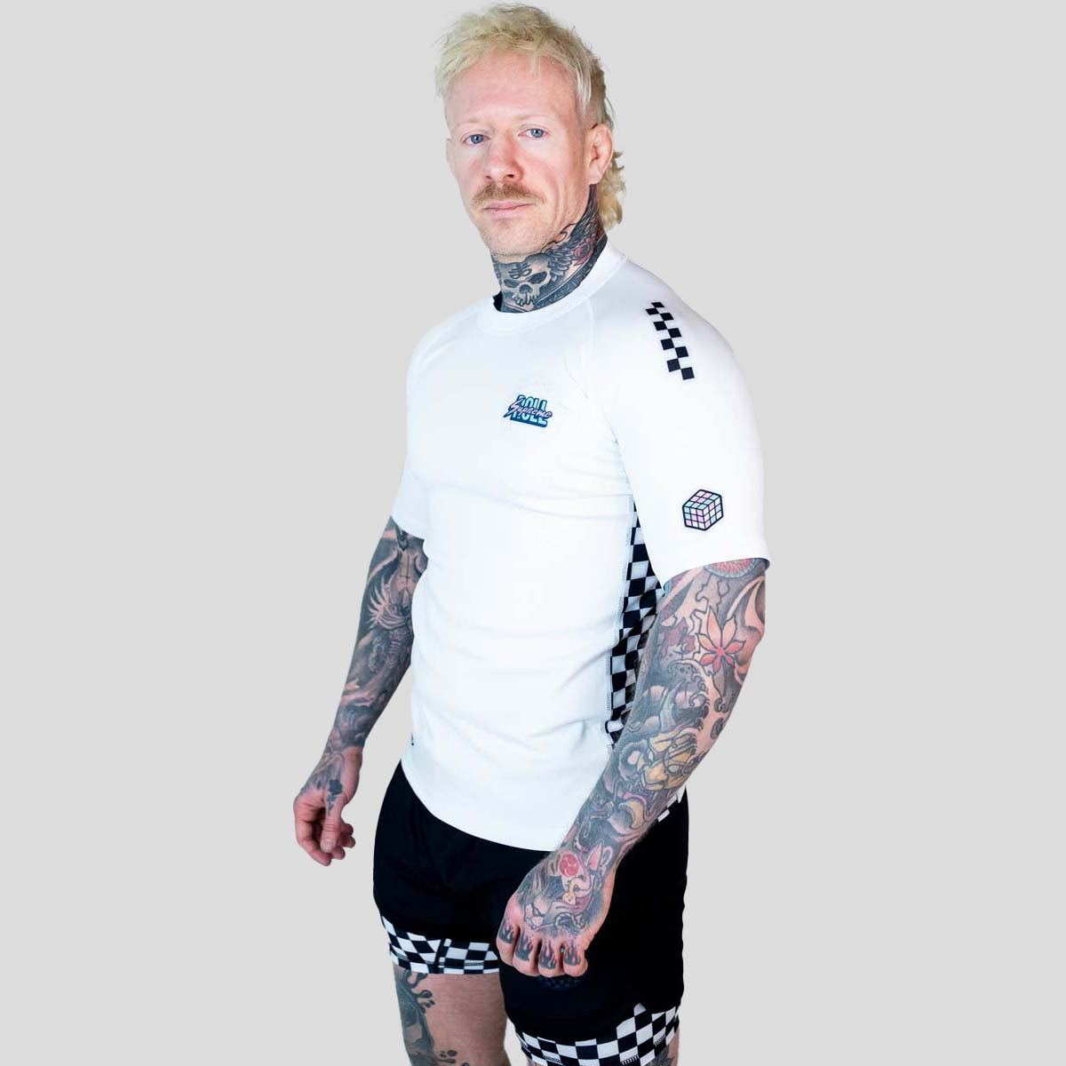 Roll Supreme The Finisher Short Sleeve Rash Guard White/Black