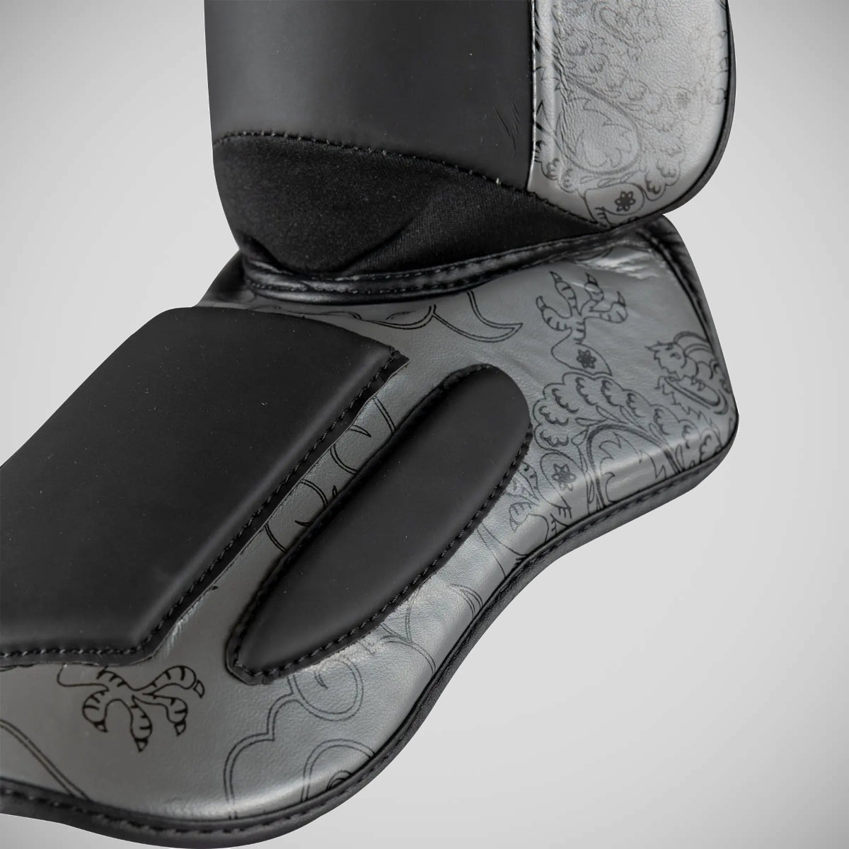 Top Ten Dragon Shin and Instep Guard Black/Grey