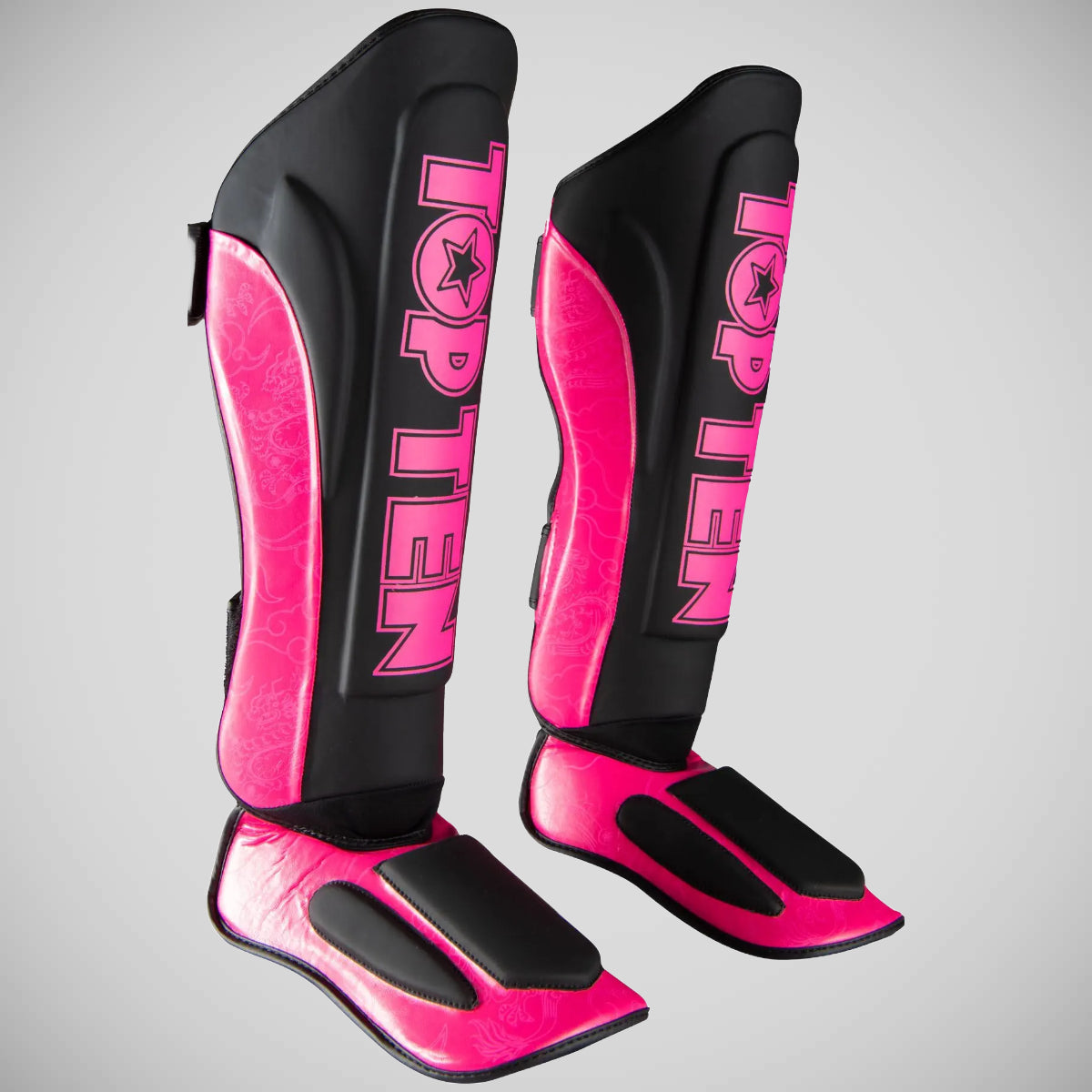 Top Ten Dragon Shin and Instep Guard Black/Pink