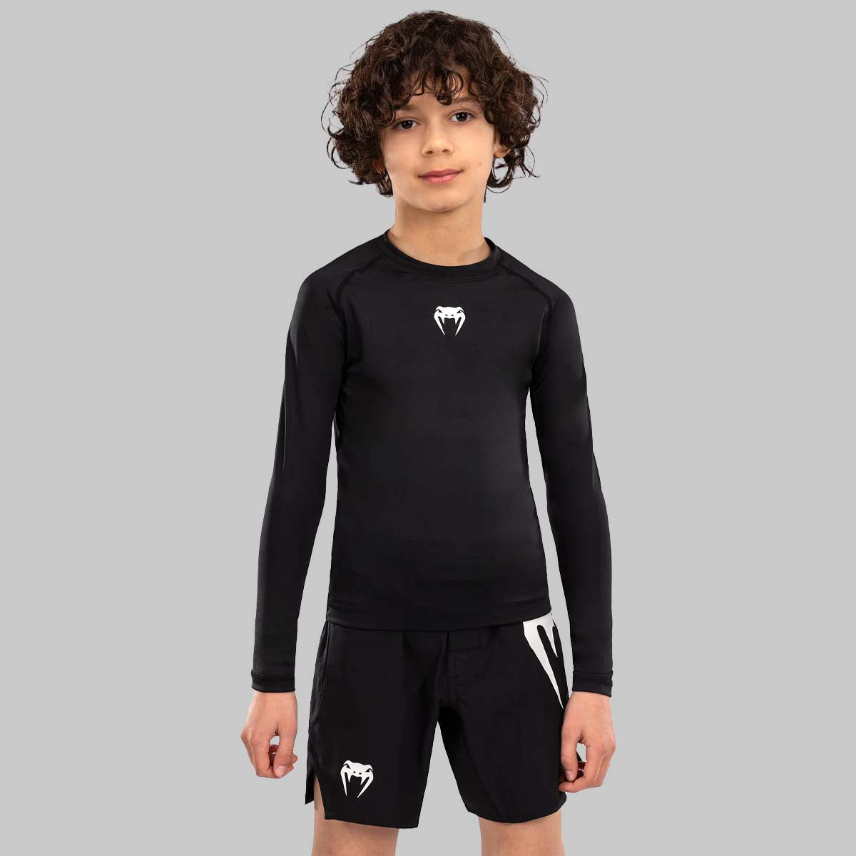 Venum Contender Kids Long Sleeve Rash Guard Black