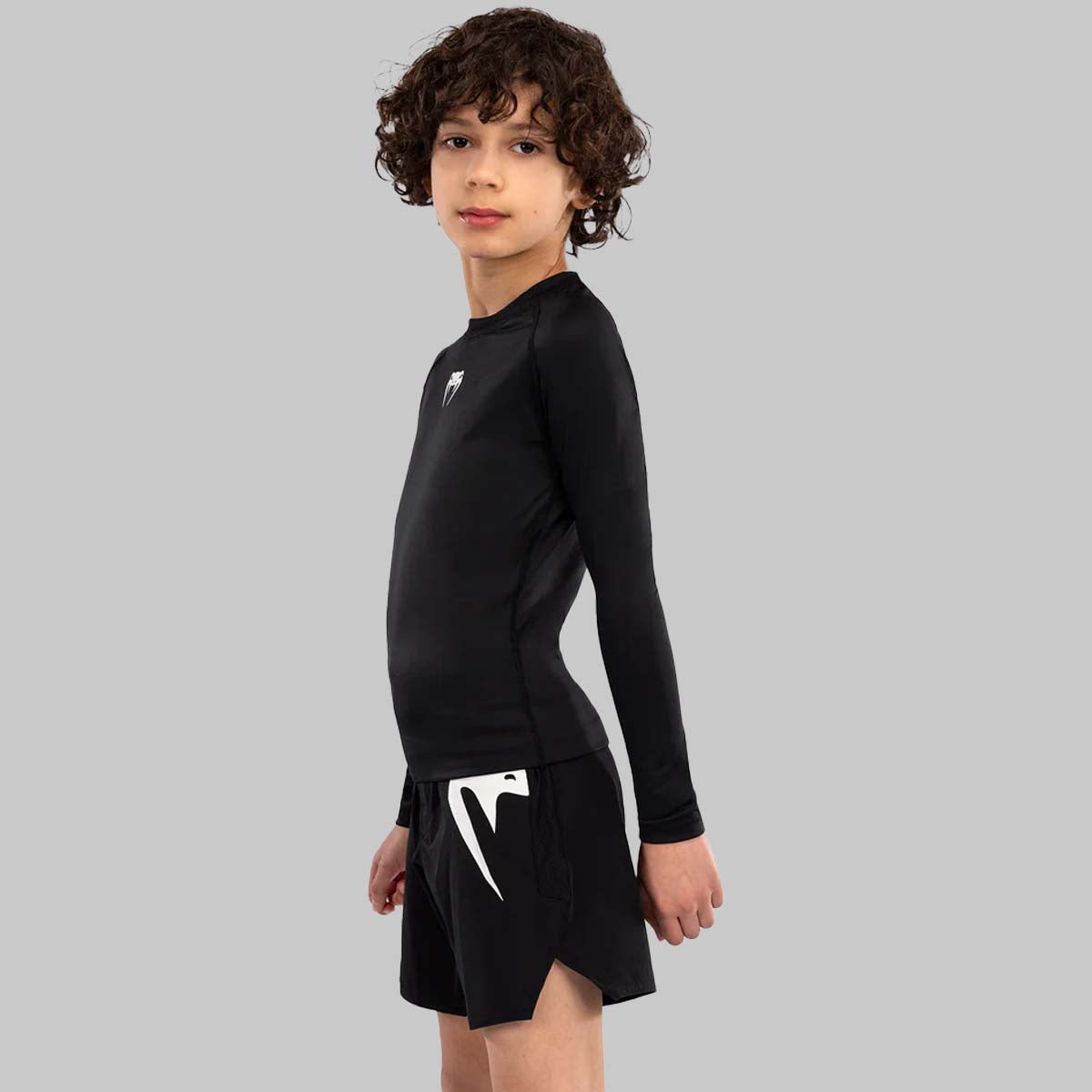 Venum Contender Kids Long Sleeve Rash Guard Black