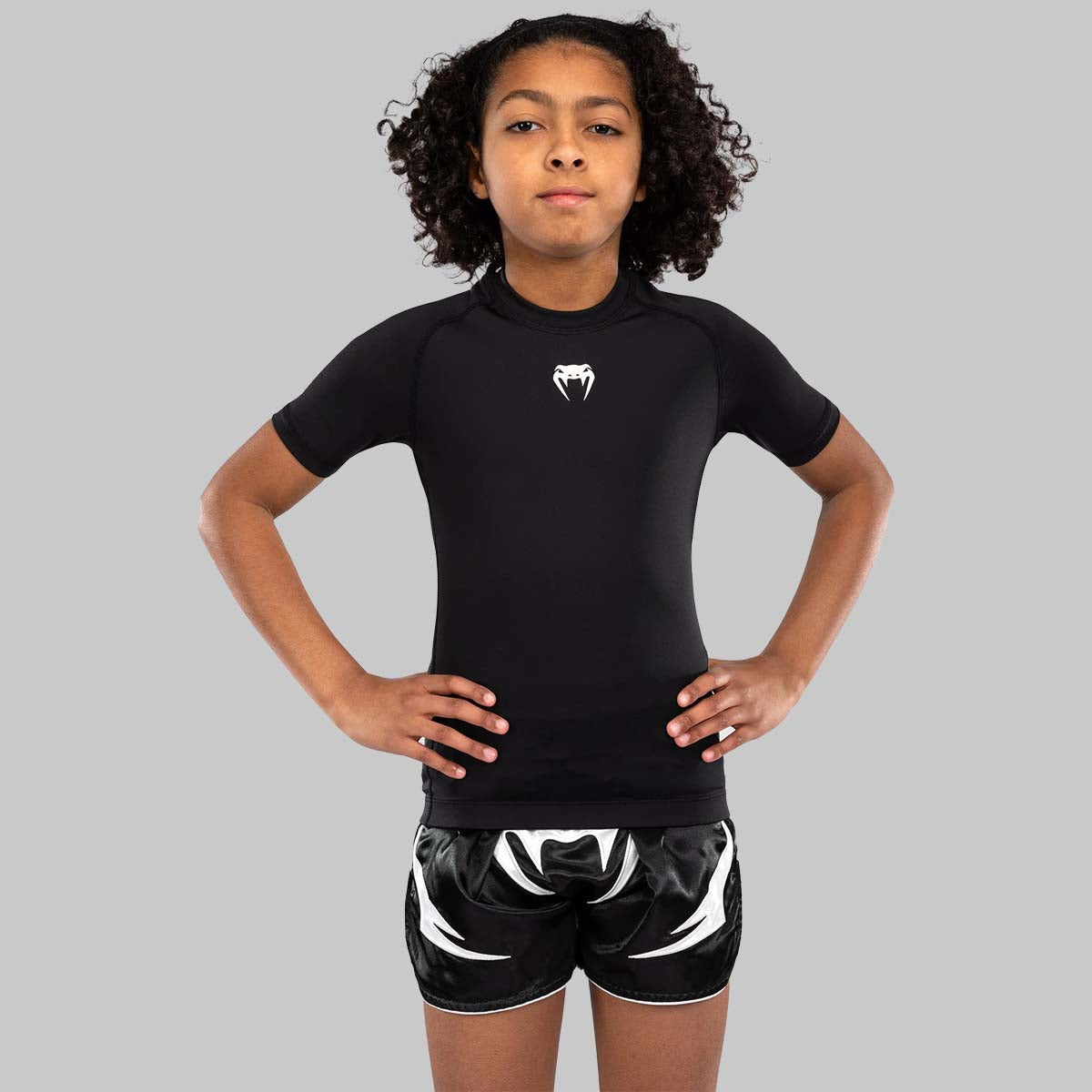 Venum Contender Kids Short Sleeve Rash Guard Black