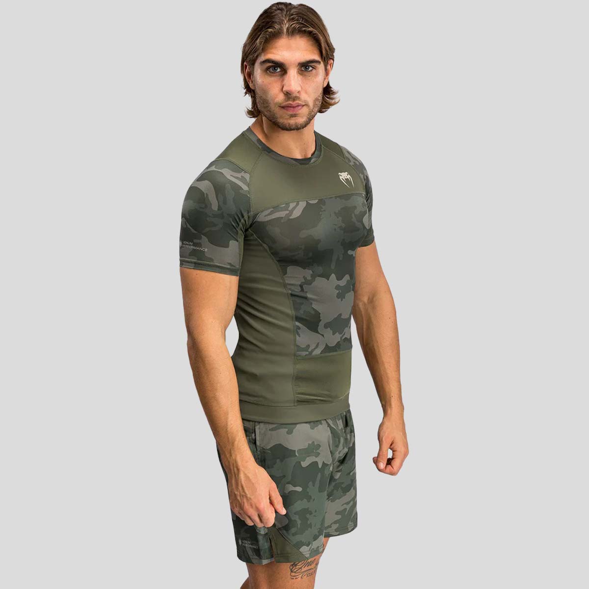 Venum G-Fit Air Short Sleeve Rash Guard Army Camo
