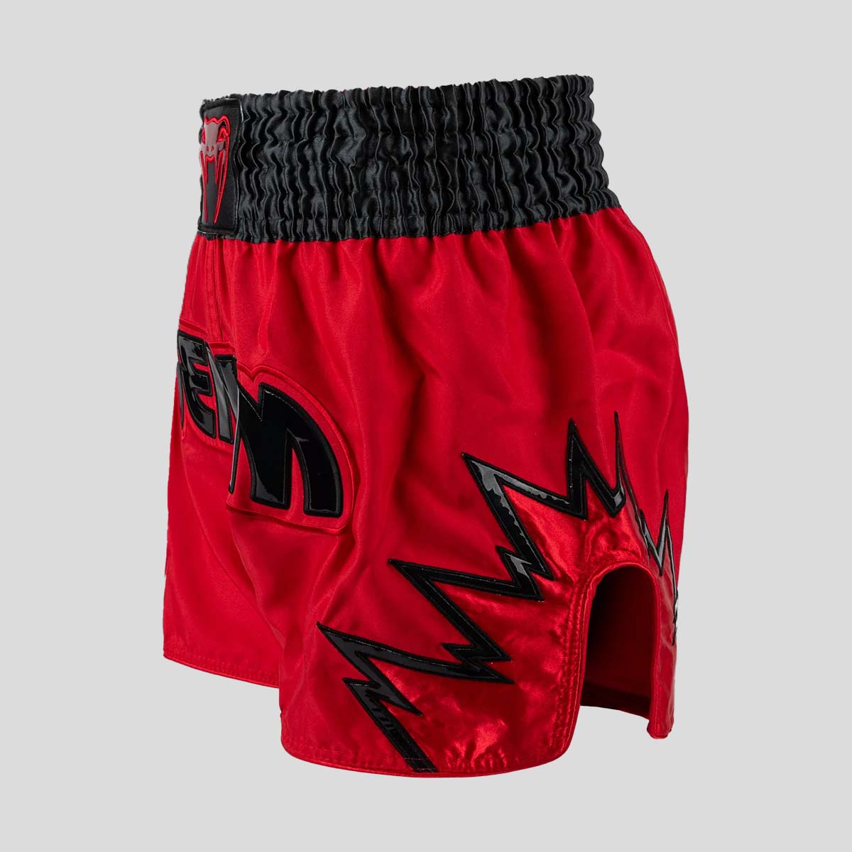 Venum Inferno Muay Thai Shorts Red/Charcoal/Black