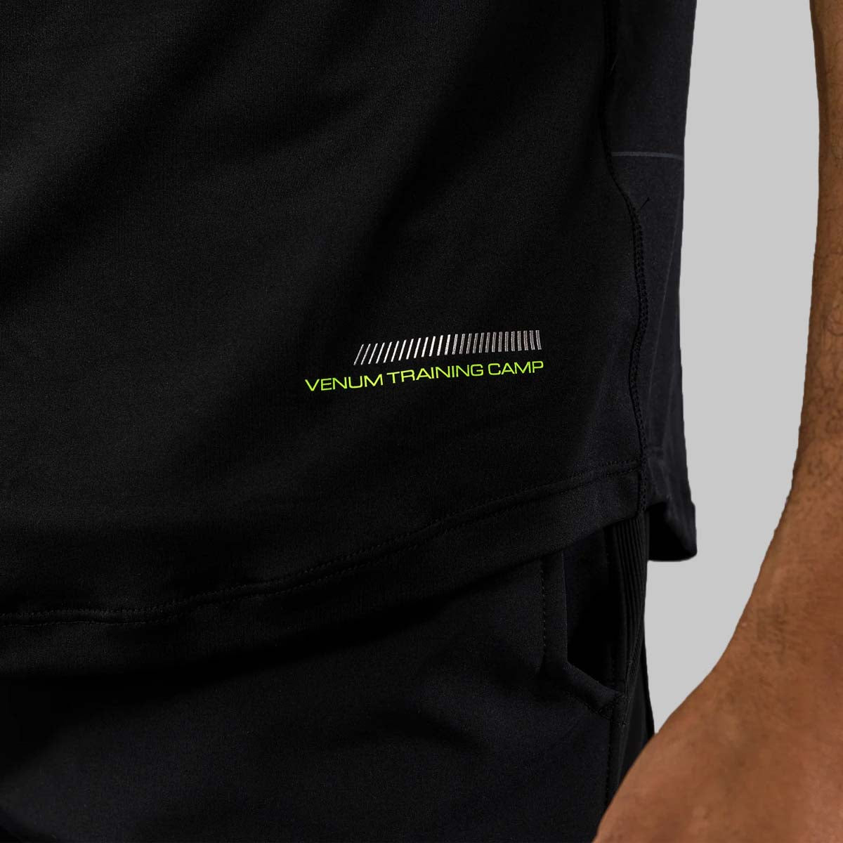 Venum Training Camp 4.0 Dry Tech T-Shirt Black/Neo Green