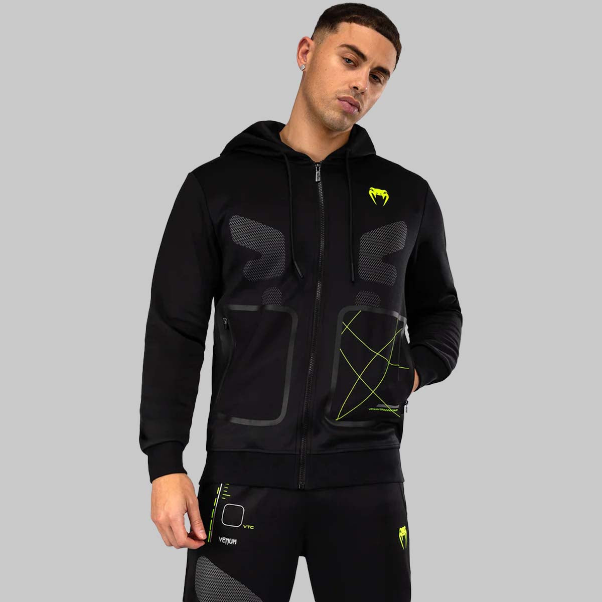 Venum Training Camp 4.0 Hoodie Black/ Neo Green