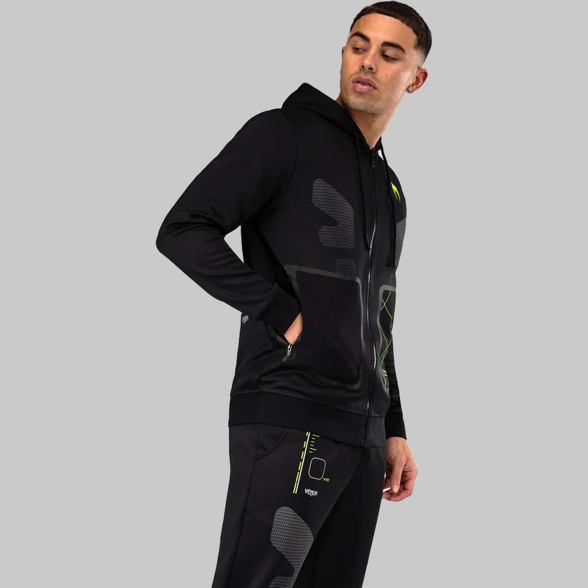 Venum Training Camp 4.0 Hoodie Black/ Neo Green