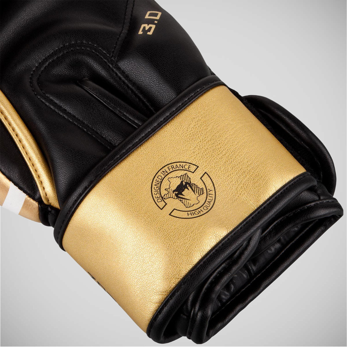 White/Black/Gold Venum Challenger 3.0 Boxing Gloves