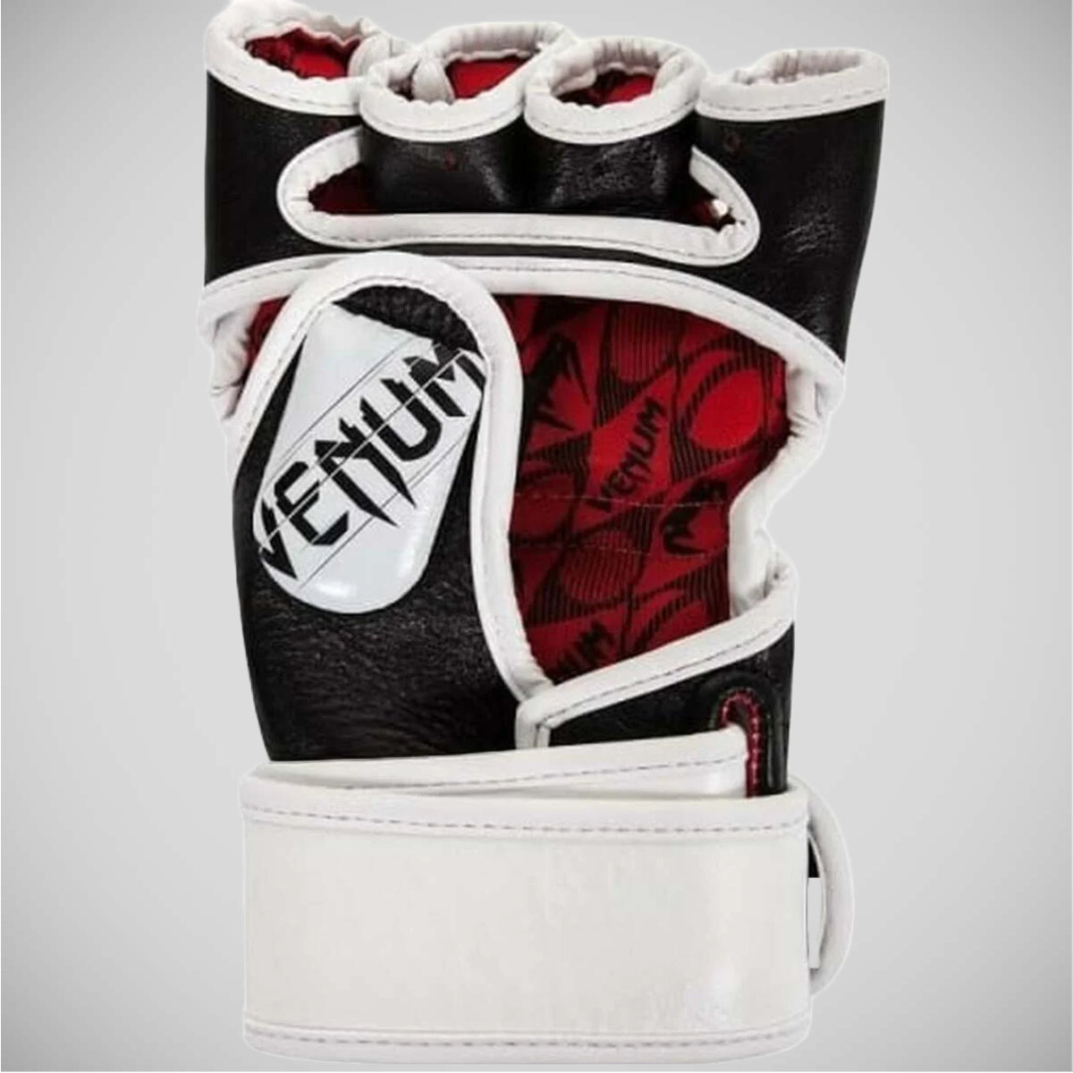 White Venum Undisputed 2.0 Leather MMA Fight Gloves