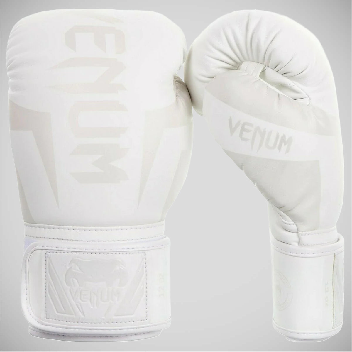 White/White Venum Elite Boxing Gloves