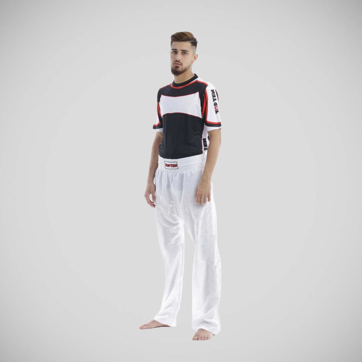 White/White Top Ten Adult Classic Kickboxing Pants