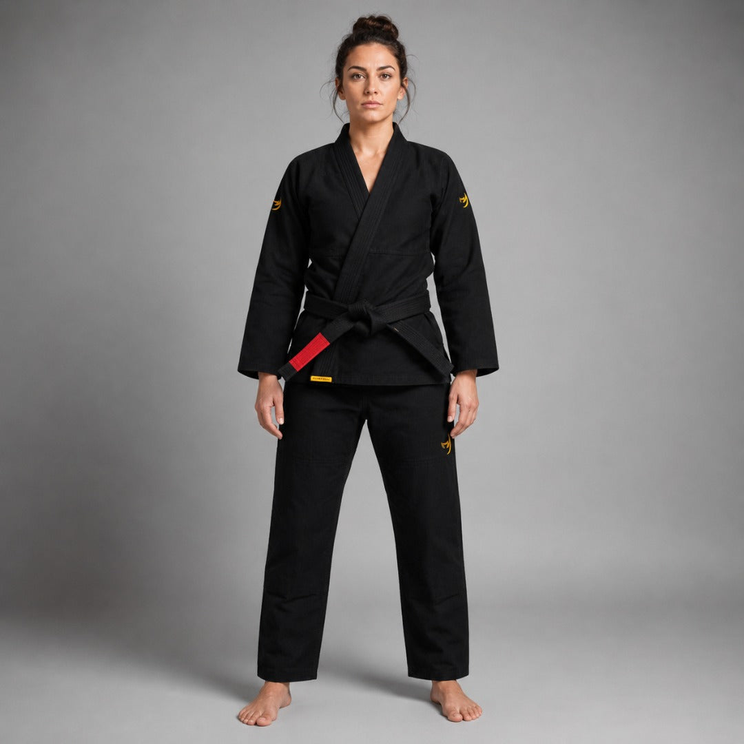 Black/Yellow Fumetsu Womens Ghost V-Lite BJJ Gi