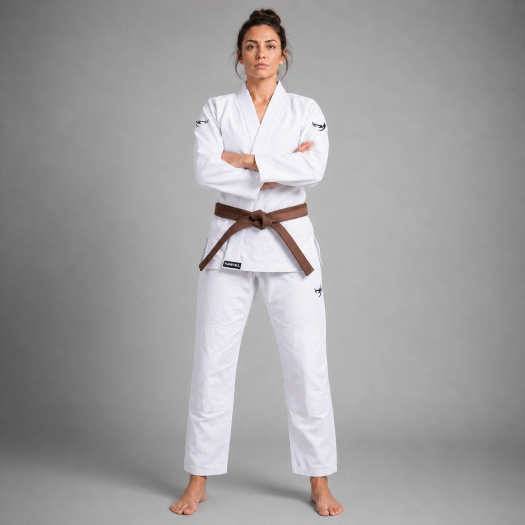 White/Black Fumetsu Womens Ghost V-Lite BJJ Gi