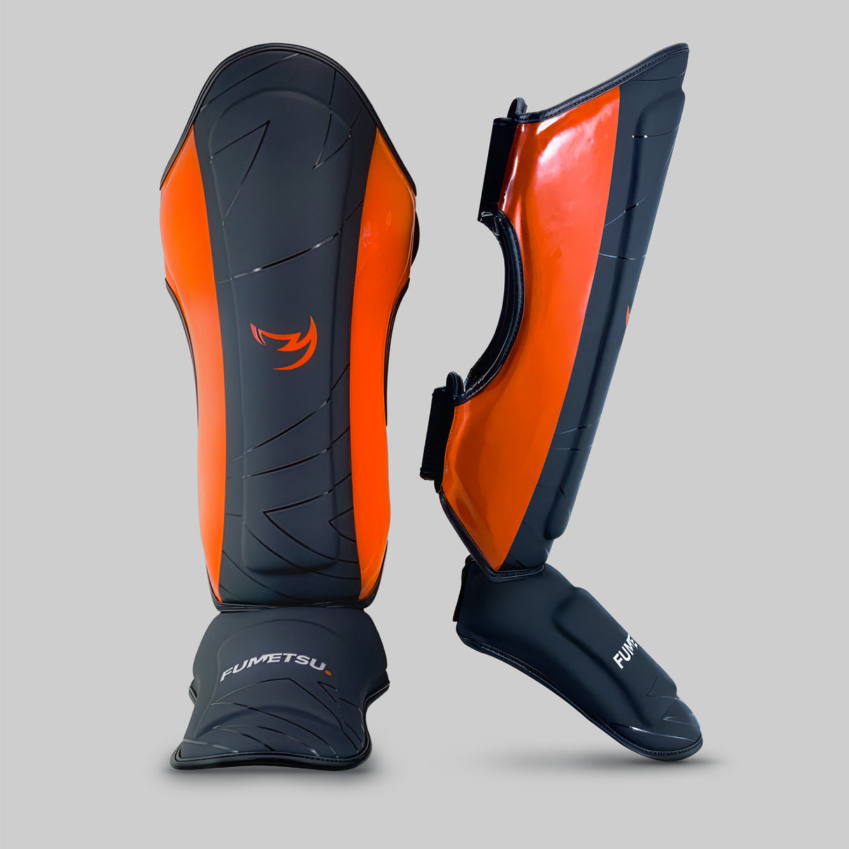Fumetsu Icon Thai Shin Guards Black/Orange