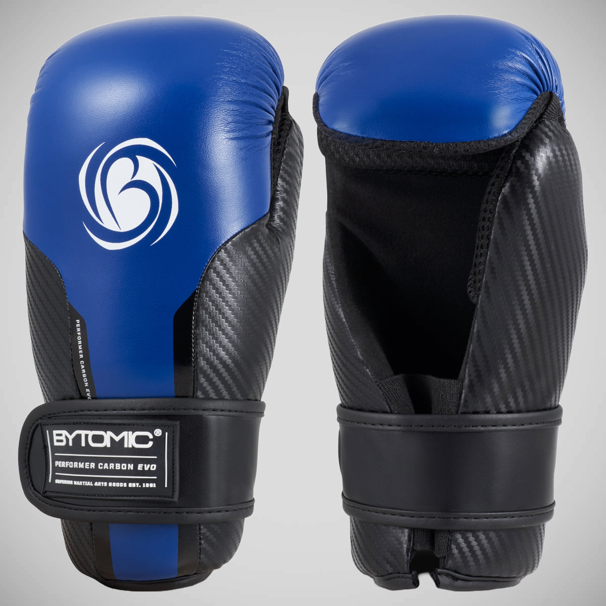 Black/Blue Bytomic Performer Carbon Evo Pointfighter Gloves