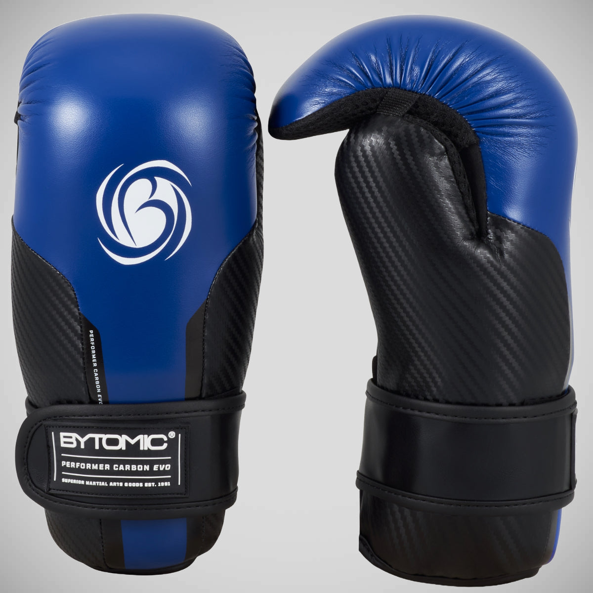 Black/Blue Bytomic Performer Carbon Evo Pointfighter Gloves