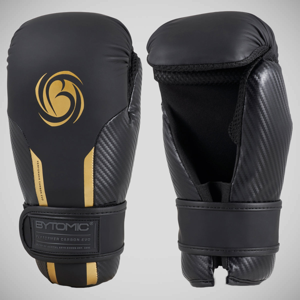 Black/Gold Bytomic Performer Carbon Evo Pointfighter Gloves