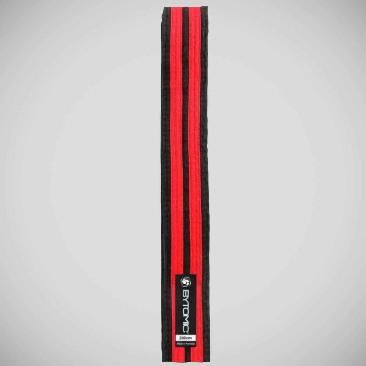 Black/Red Bytomic 100% Cotton Double Stripe Belt