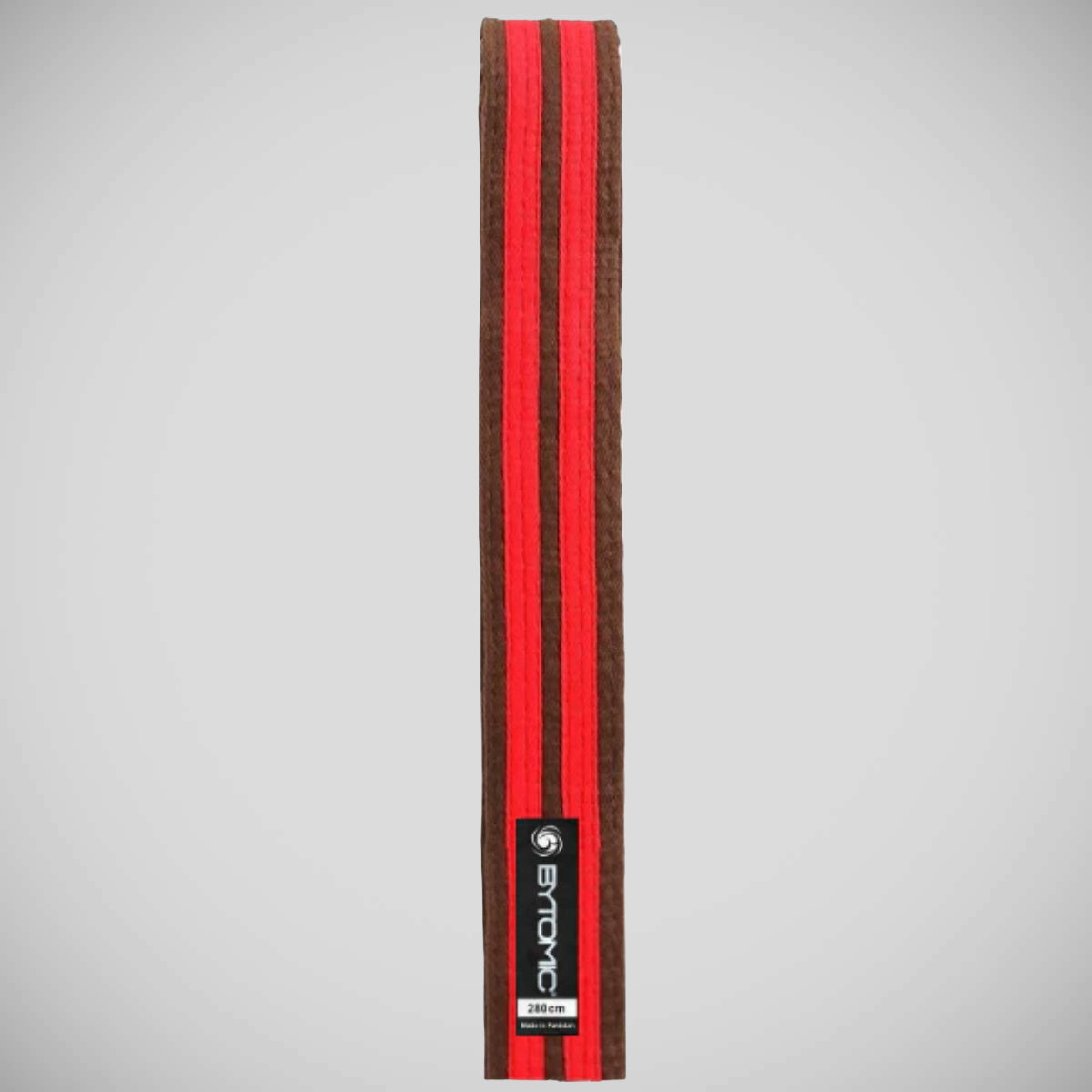 Brown/Red Bytomic 100% Cotton Double Stripe Belt