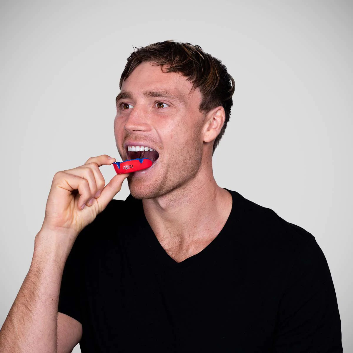 Opro Silver Self-Fit Mouth Guard Red/Dark Blue