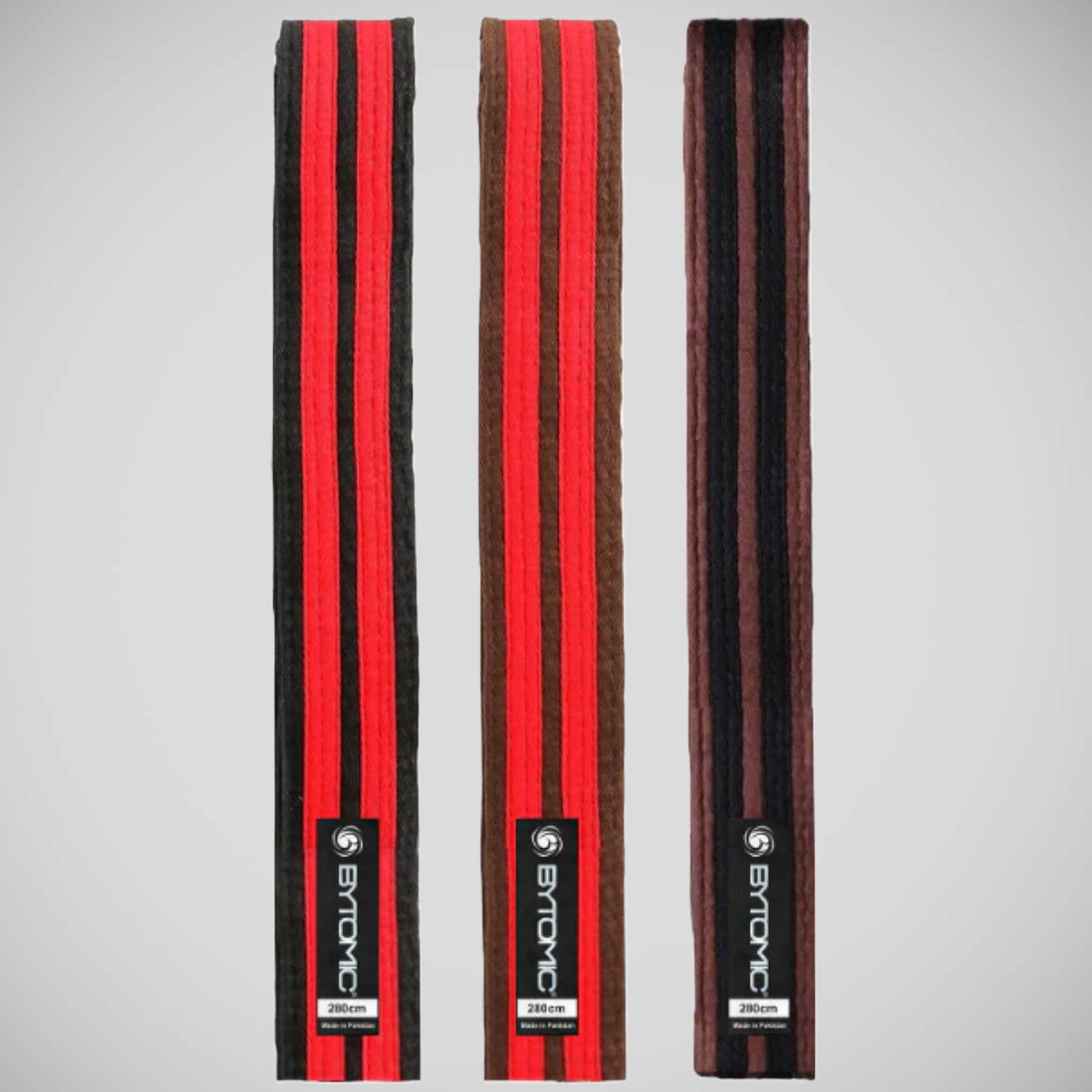 Purple/White Bytomic 100% Cotton Double Stripe Belt