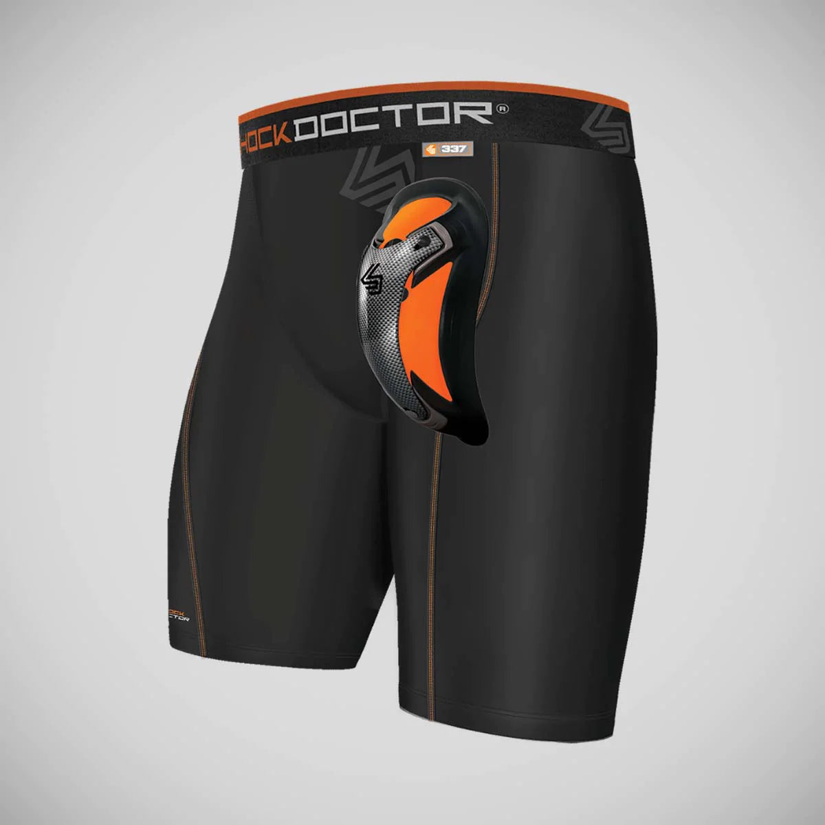Black Shock Doctor UltraPro Compression Short/Ultra Carbon Flex Cup
