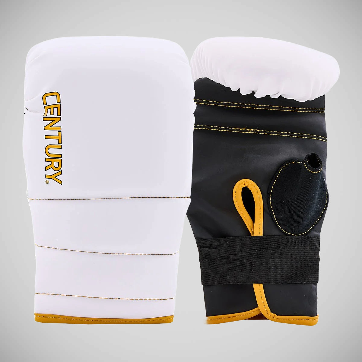 White/ Gold Century Partner Training Gloves and Mitts Combo