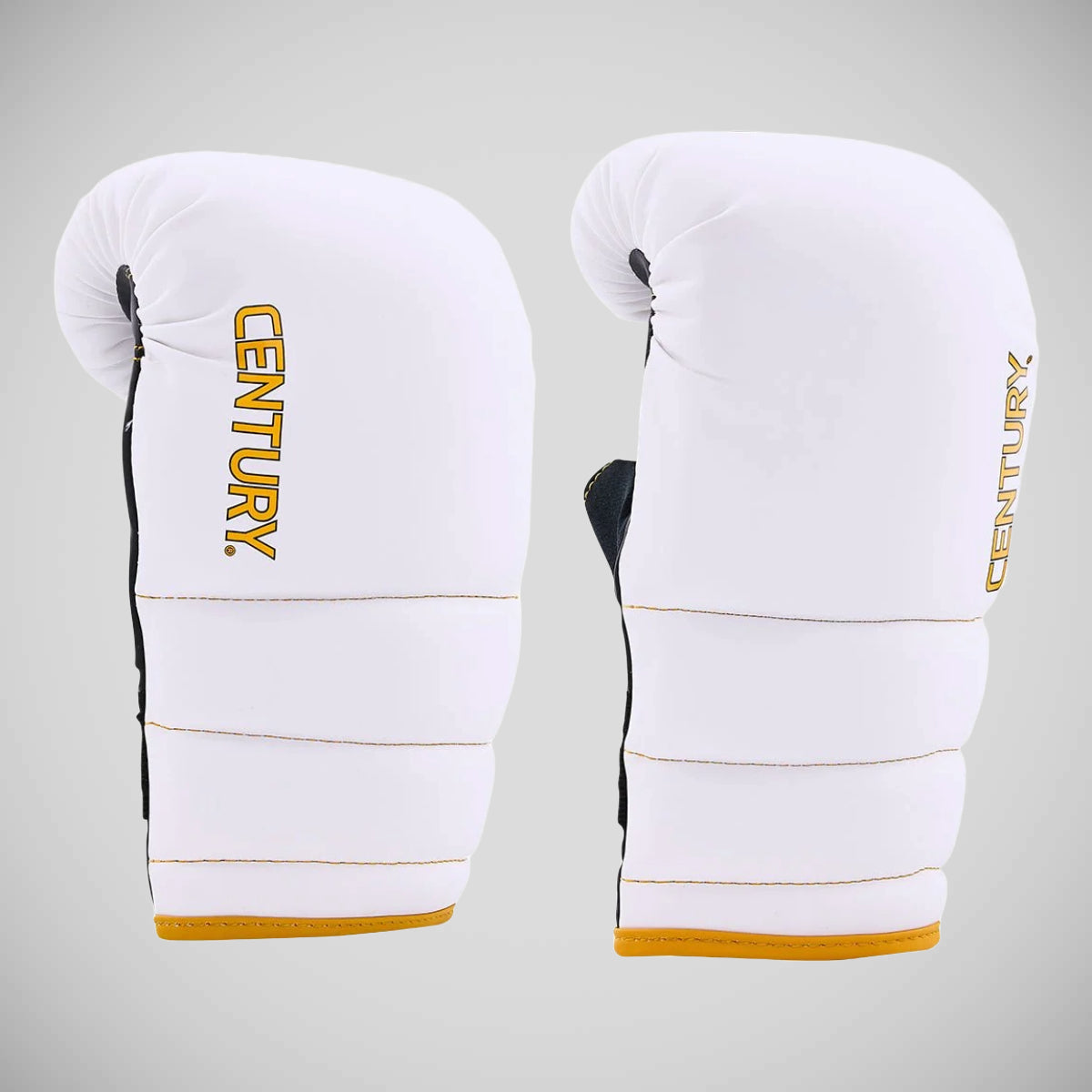 White/ Gold Century Partner Training Gloves and Mitts Combo