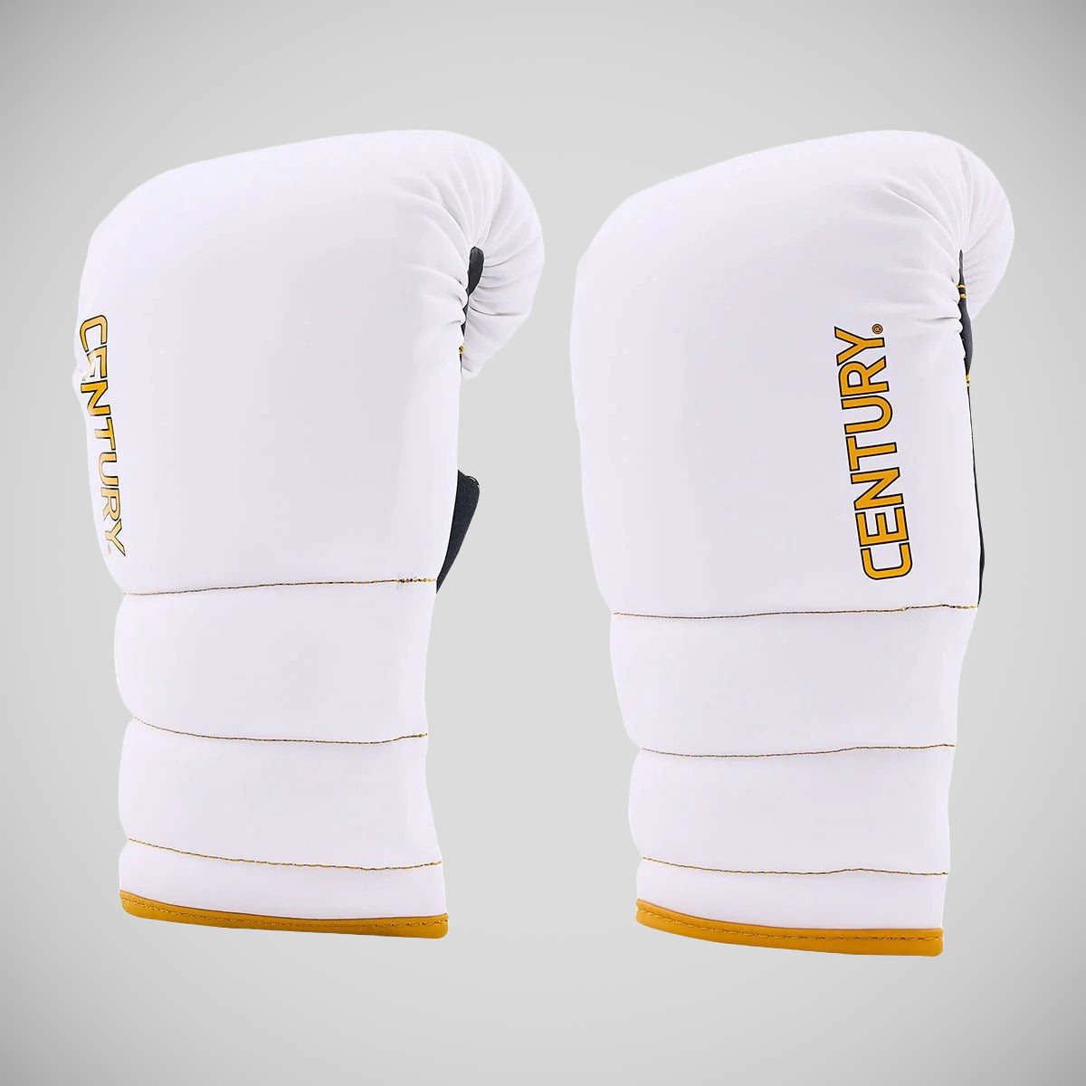 White/ Gold Century Partner Training Gloves and Mitts Combo