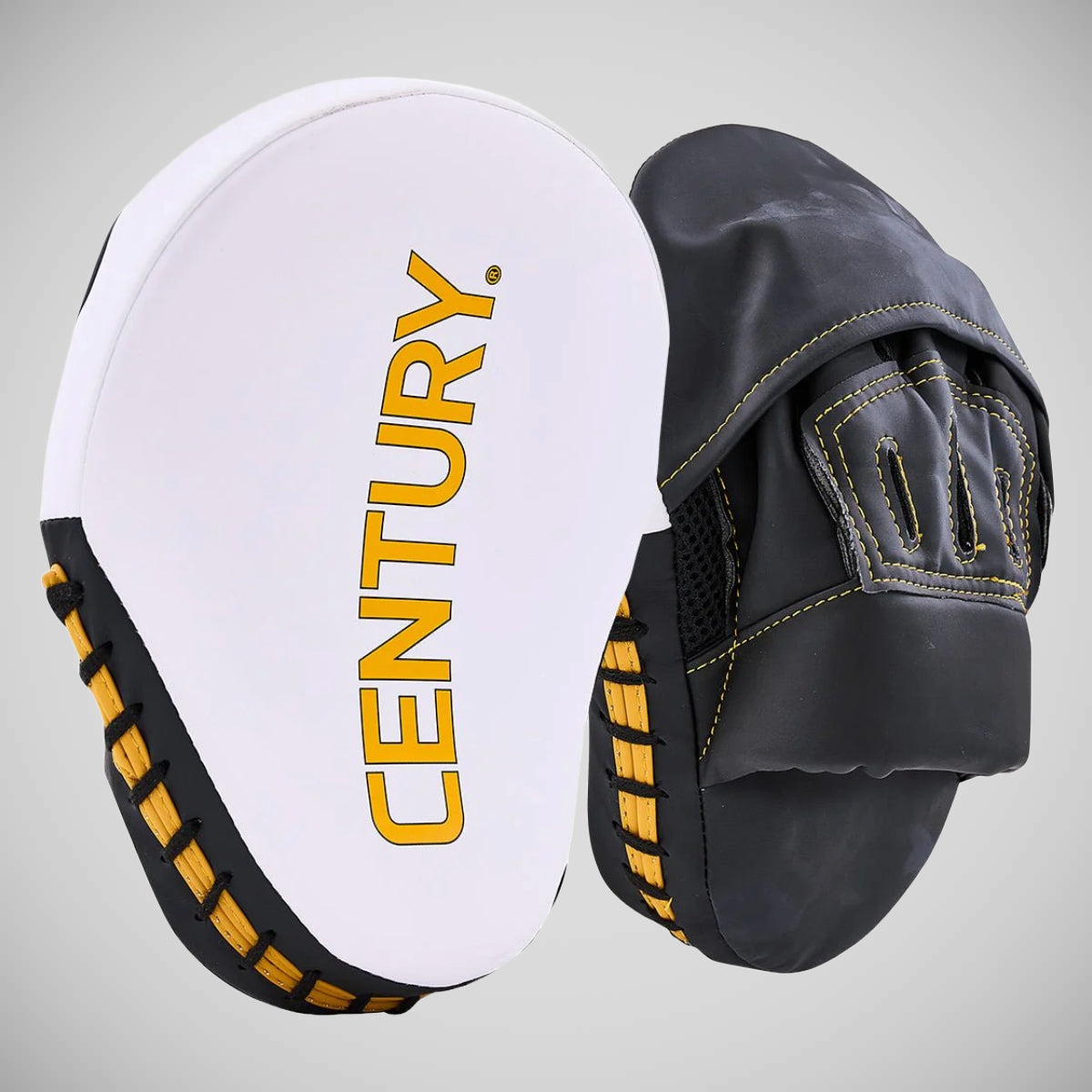 White/ Gold Century Partner Training Gloves and Mitts Combo