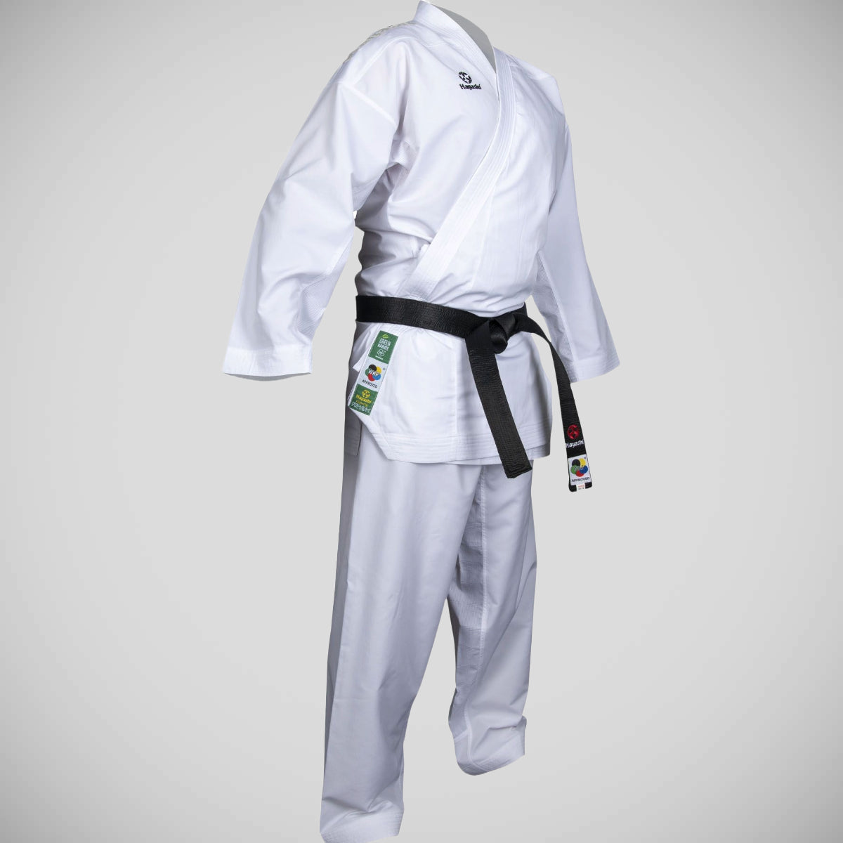 Hayashi Premium WKF Approved Kumite Green Karate Gi White