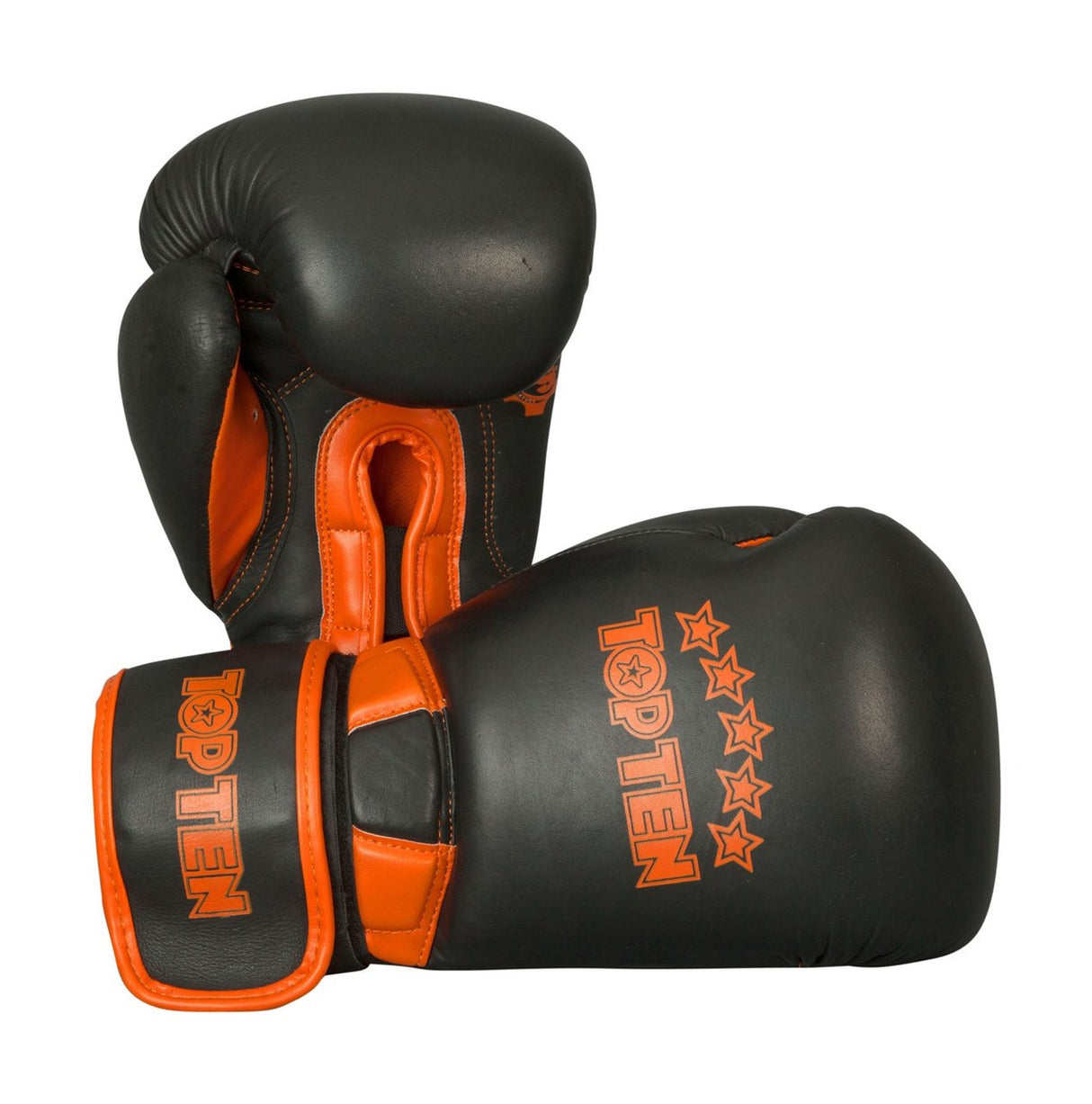Top Ten Elite Dual Boxing Gloves Black-Orange 12oz