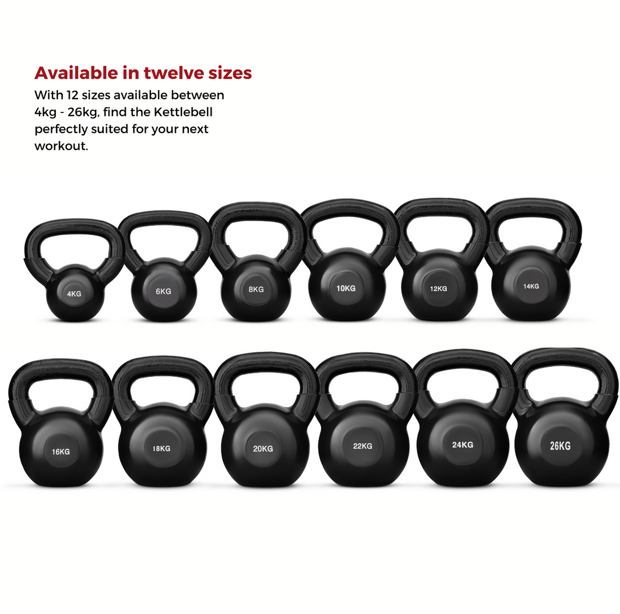 Bytomic Rubber Coated 14kg Kettlebell