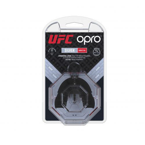 Opro UFC Silver Mouth Guard Red/Black