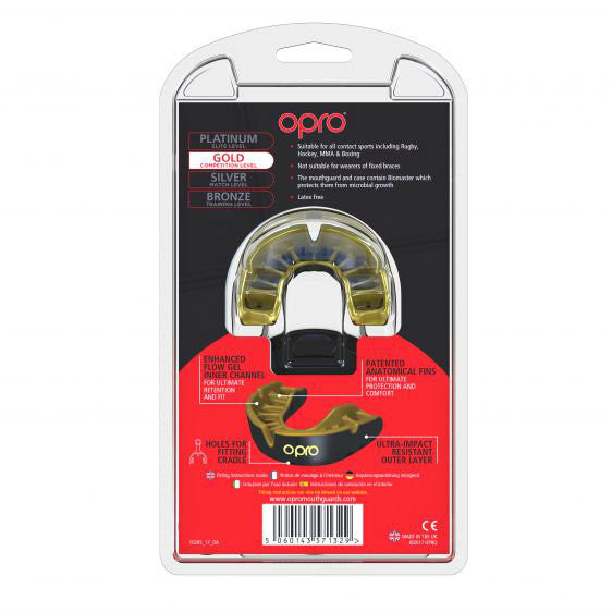 Opro Gold Gen 4 Mouth Guard Black/Gold