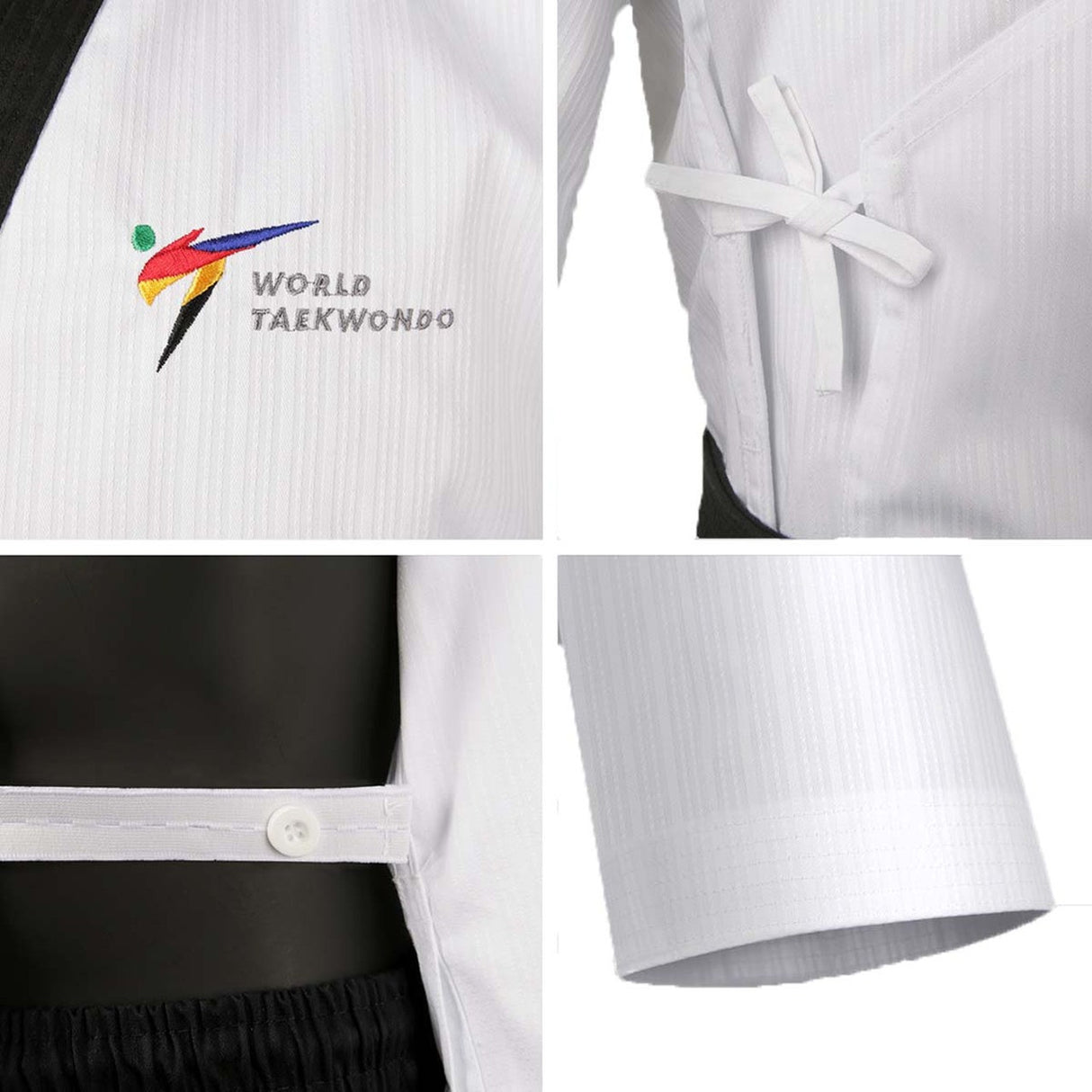 Mooto Taebek WT Poomsae Dan Uniform - White-Black