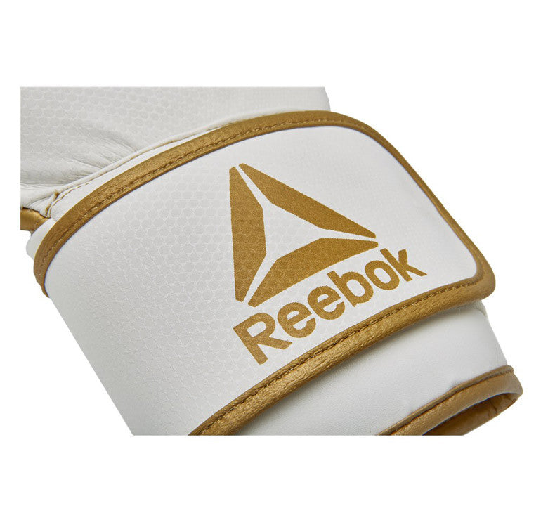 Reebok Combat Boxing Gloves White-Gold