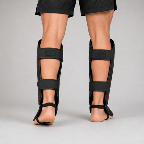 Fumetsu Anaconda Shin/Instep Guards Black/Red Lifestyle 3