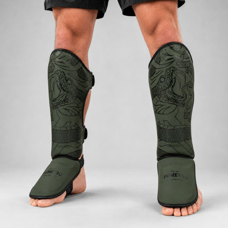 Fumetsu Anaconda Shin/Instep Guards Khaki/Black Lifestyle 1