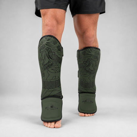 Fumetsu Anaconda Shin/Instep Guards Khaki/Black Lifestyle 3