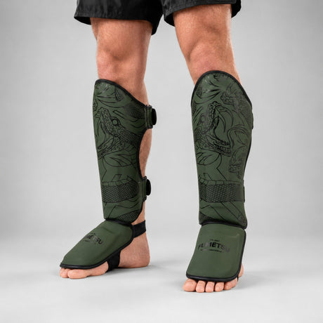 Fumetsu Anaconda Shin/Instep Guards Khaki/Black Lifestyle 4